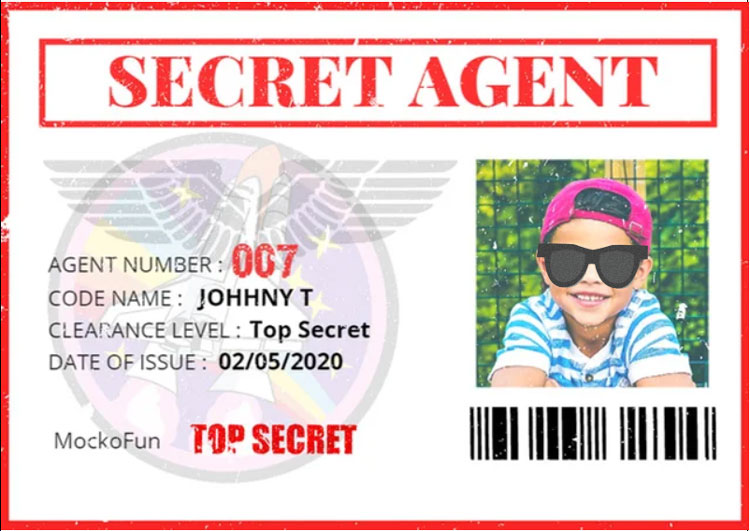 ?️ (FREE) Secret Agent ID Card - MockoFUN ?