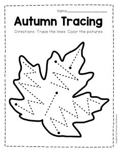 Free Printable Tracing Fall Preschool Worksheets - The Keeper of ...