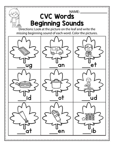 fall addition worksheet