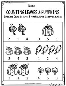 Printable Fall Worksheets for Preschool - The Keeper of the Memories