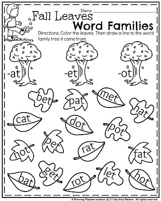 November Kindergarten Worksheets - Planning Playtime