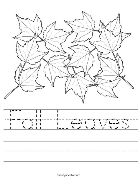 fall leaves worksheet printables
