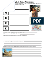 fall of rome worksheet