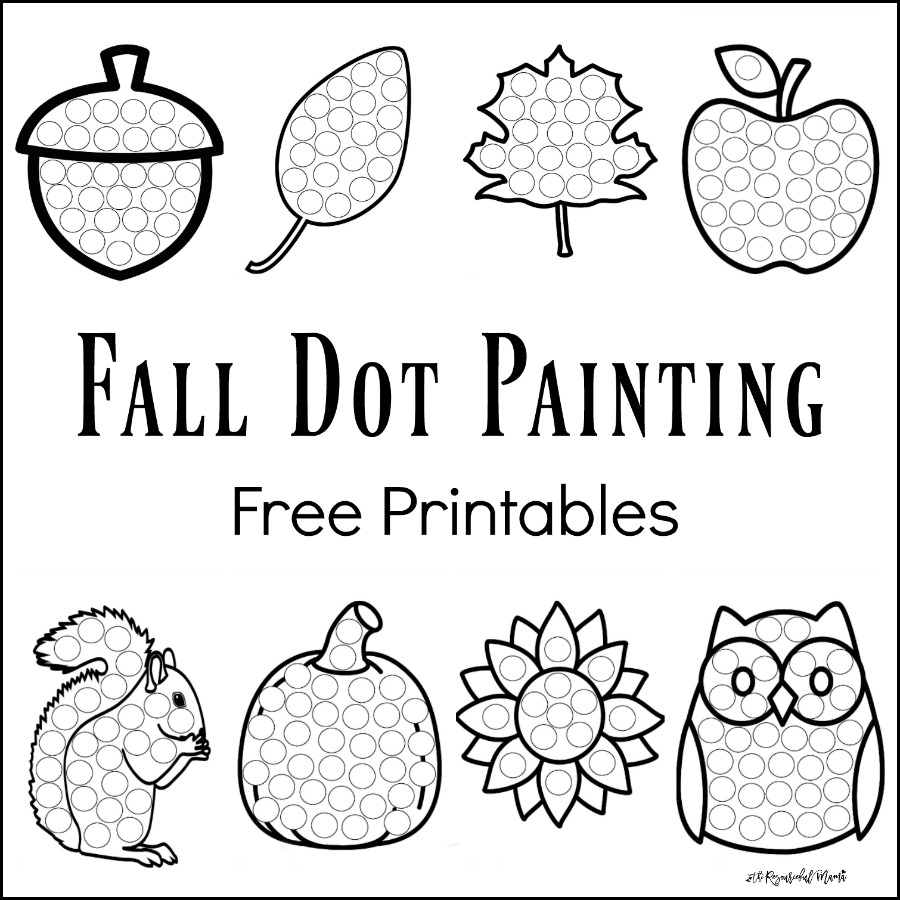 Fall Dot Painting {Free Printables} 