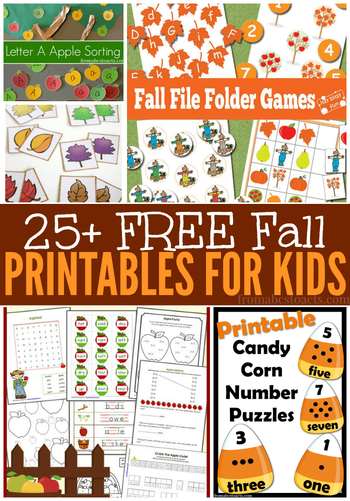 25+ Free Fall Printables for Kids - From ABCs to ACTs