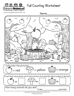 Fall Worksheets for Kindergarten (Free Printables)