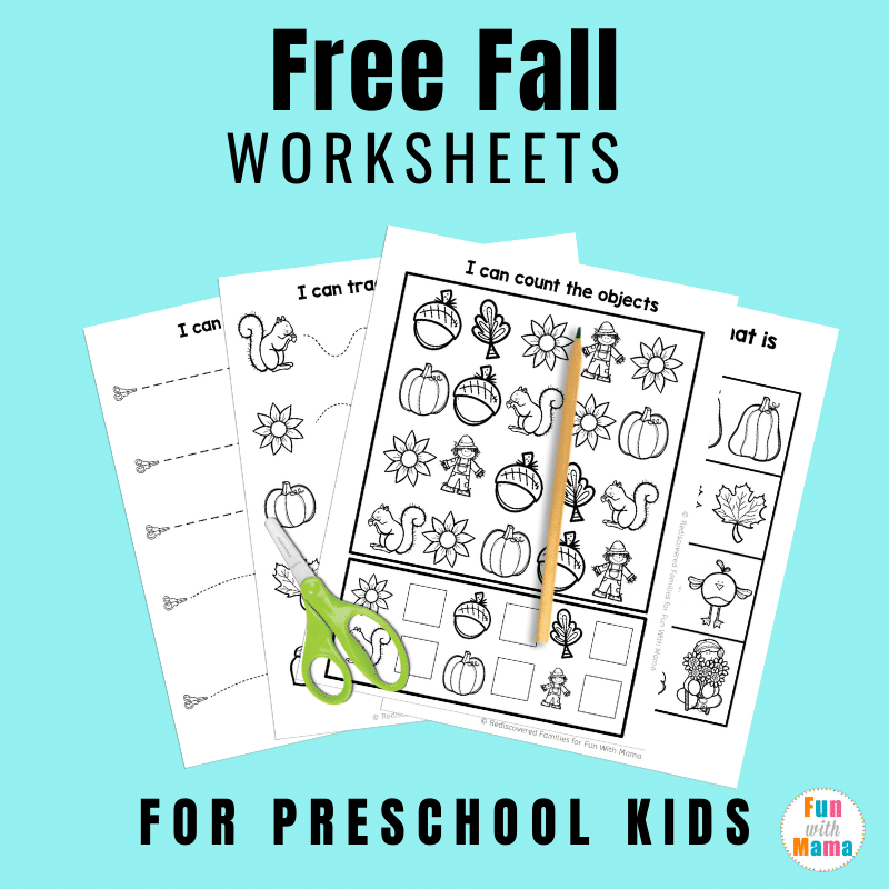 Fall Worksheets For Preschool (Free Printable!) - Fun with Mama