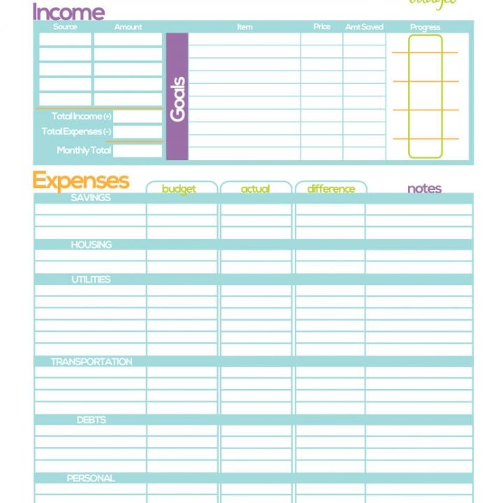 20 Free Budget Printables to Help Your Home Finances - Savor + Savvy
