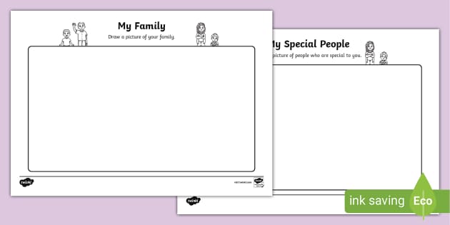 family drawing worksheet
