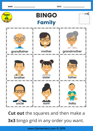 family esl printable worksheet