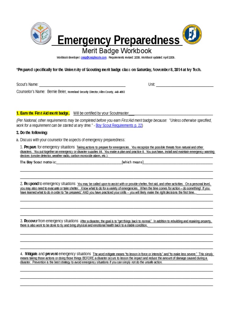 family life merit badge worksheet answers