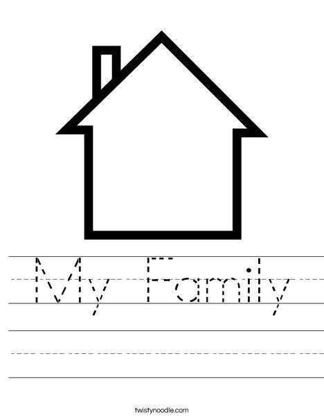My Family Worksheet - Twisty Noodle