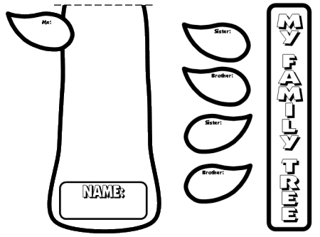 family tree worksheet for kids