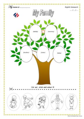 family tree worksheet printable