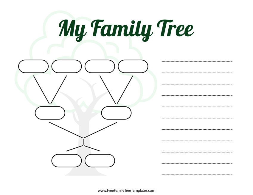 Family Tree Worksheet - Free Family Tree Templates