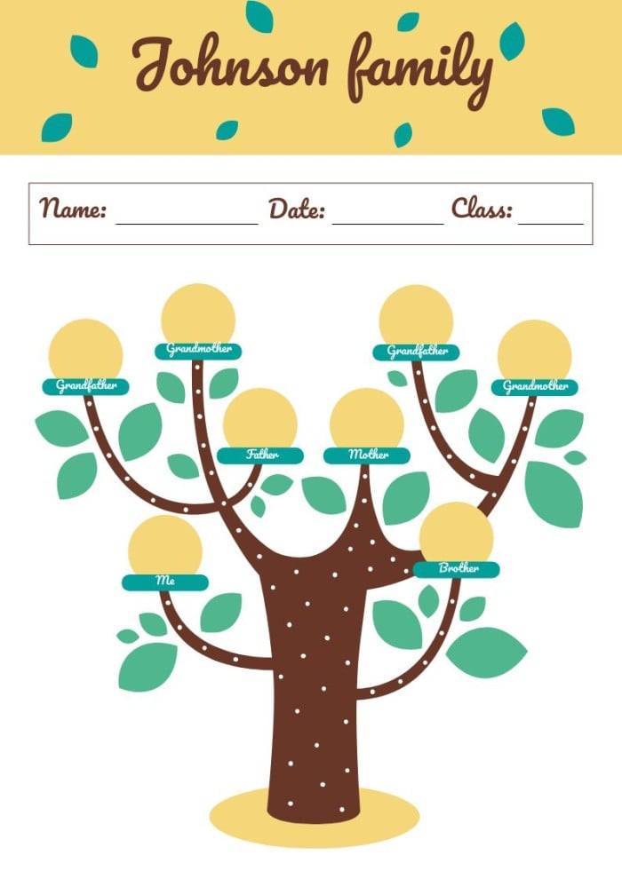 family tree worksheet