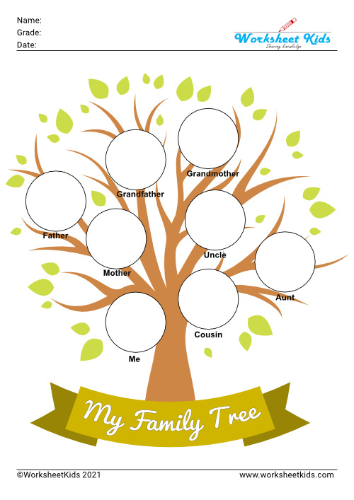 Family Tree Worksheets for Kids: Free Printables &amp; Fun Activities