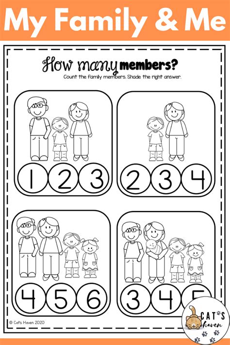 family worksheet for preschool