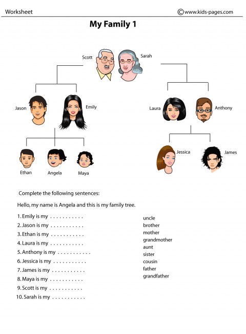 Family 1 worksheet