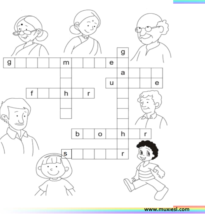 Family Matching worksheet - Muxi ESL World
