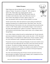 Famous Artists and Philosophers Worksheets
