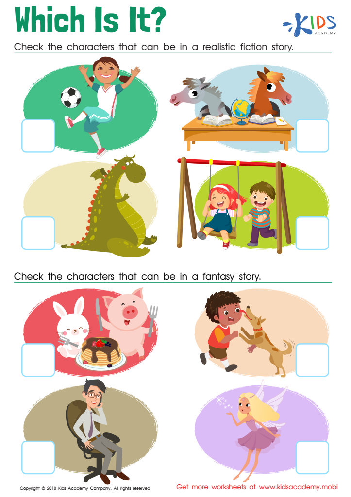 Which Is It? Worksheet for kids