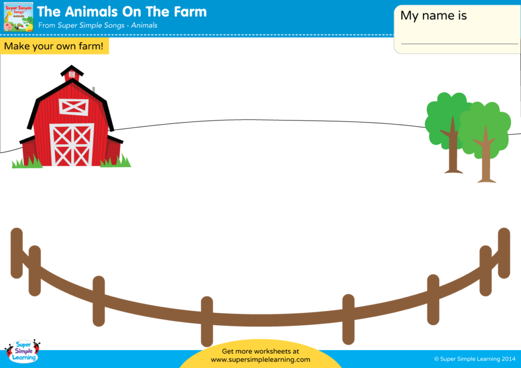 farm animal worksheet