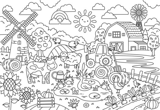 Colouring Pages Farm Images - Browse 45,385 Stock Photos, Vectors ...
