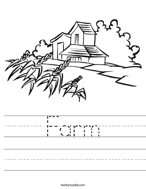 Farm Worksheet - Twisty Noodle