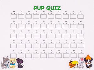30 Multiplication &  Division Fast Fact Dry-Erase Worksheets - Pup Quiz