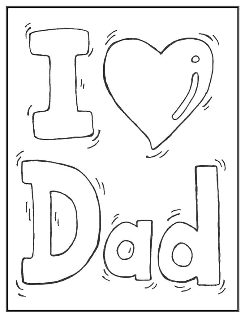 father s day worksheet for preschool