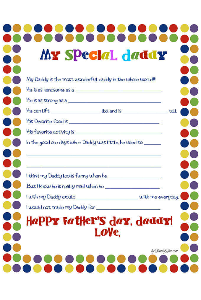Fathers Day Worksheet