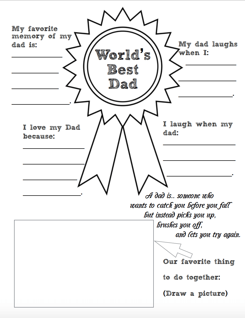 fathers day worksheet