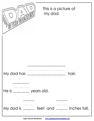 Fathers Day Worksheets