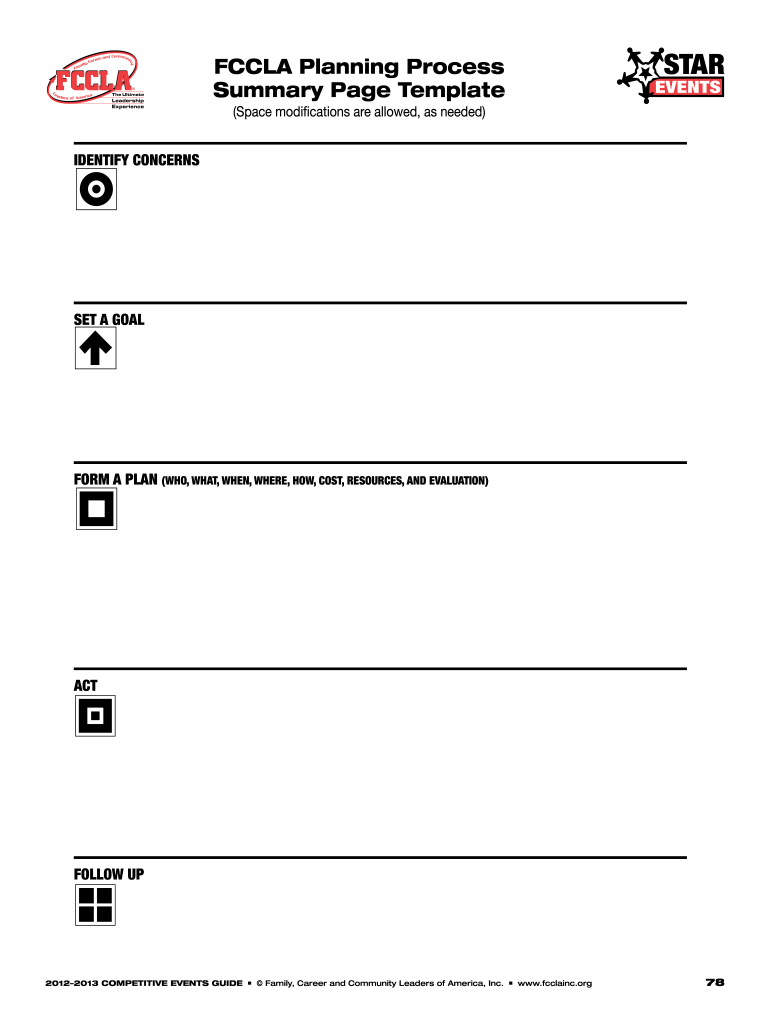 Fccla Planning Process Template - Fill Online, Printable, Fillable ...