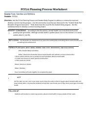 fccla planning process worksheet
