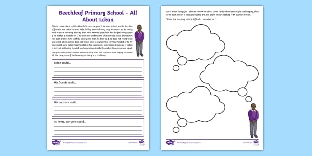 LKS2 Beechleaf Activities: Fear Of Failure Worksheet