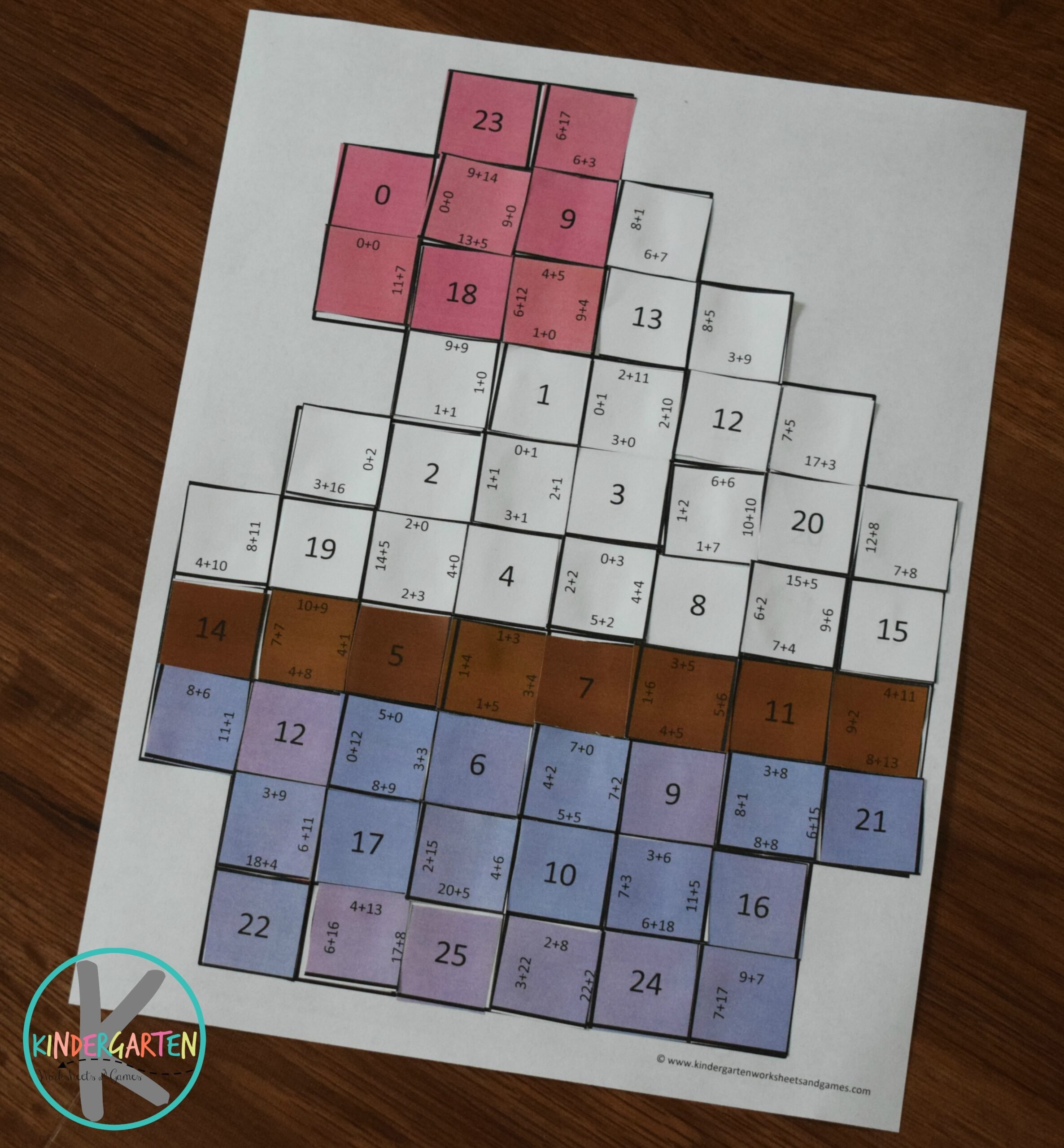 february kindergarten addition worksheet