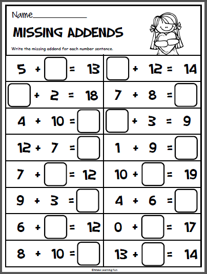 February Math Printables - 1st Grade | Made By Teachers