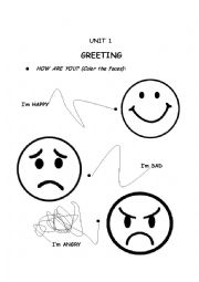feelings coloring pages and worksheet
