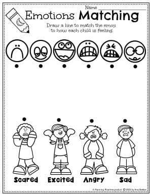 feelings worksheet for preschool
