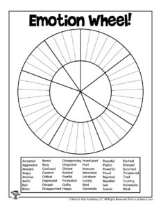 feelings worksheet for teens