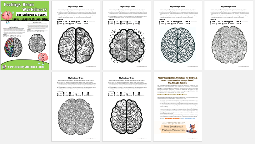 feelings worksheet for teens