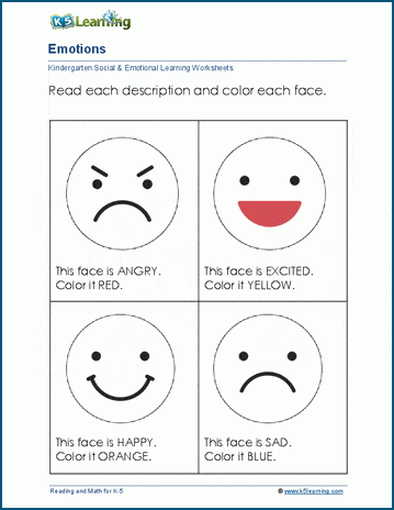 Feelings &  emotions worksheets | Worsheets library