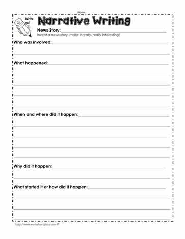 Writing-A-News-Story-Worksheet Worksheets