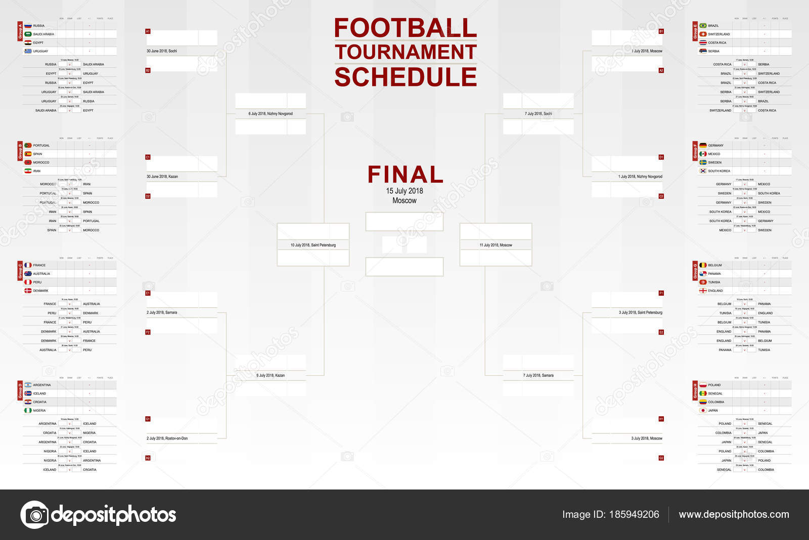 fifa world cup 2018 schedule list printable