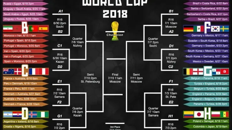 fifa world cup 2018 schedule list printable