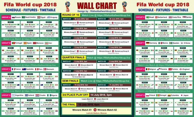 fifa world cup 2018 schedule printable free