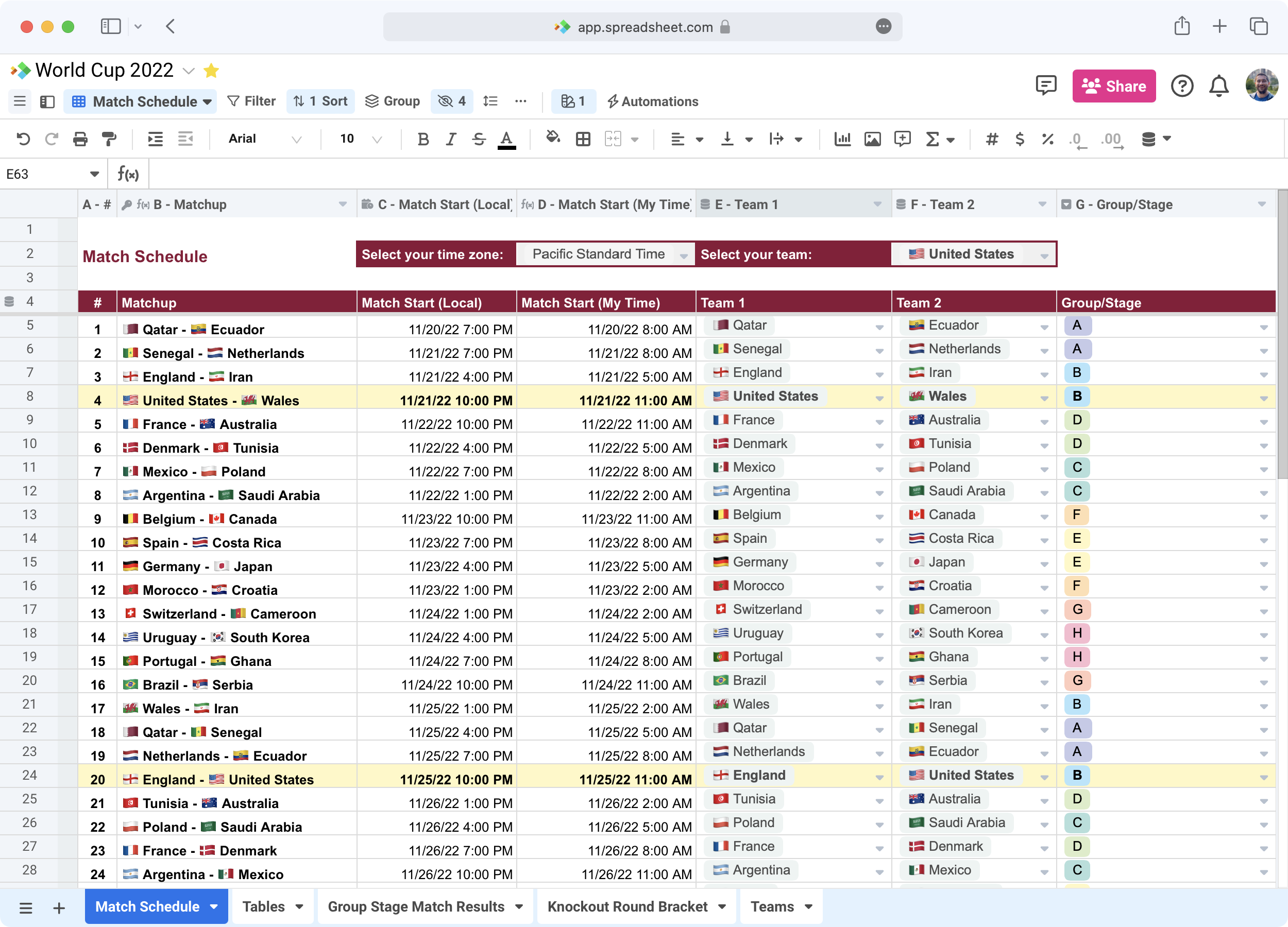fifa world cup 2018 schedule usa printable