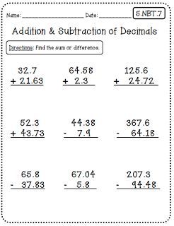Common Core Worksheets (5th Grade Edition)